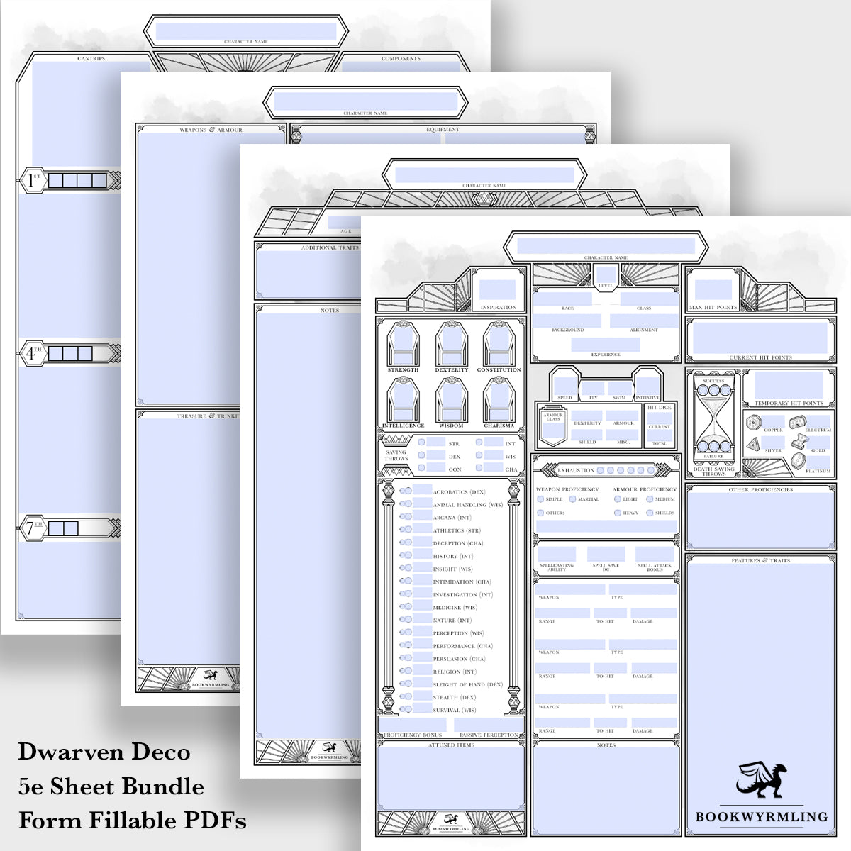 Dwarven Deco - 5e Character Sheets