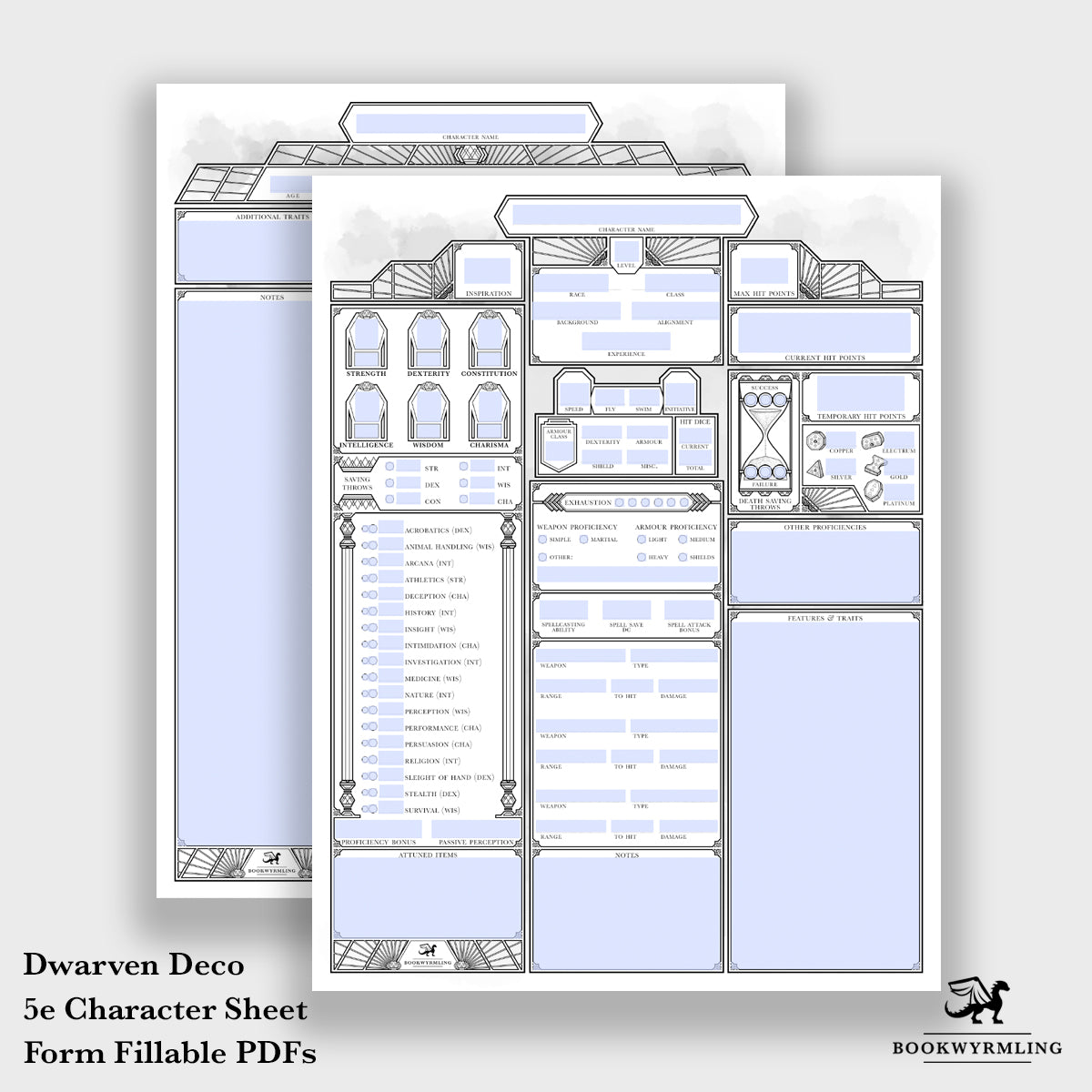 Dwarven Deco - 5e Character Sheets