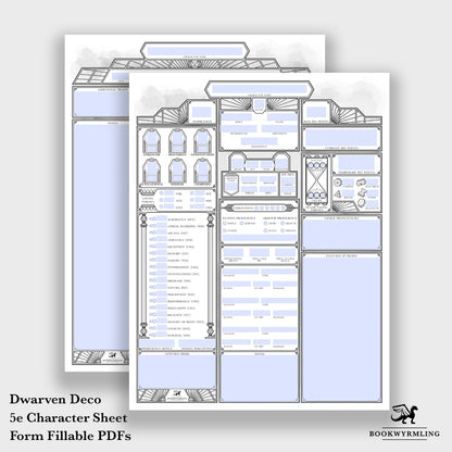 Dwarven Deco - 5e Character Sheets