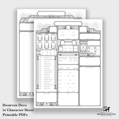 Dwarven Deco - 5e Character Sheets