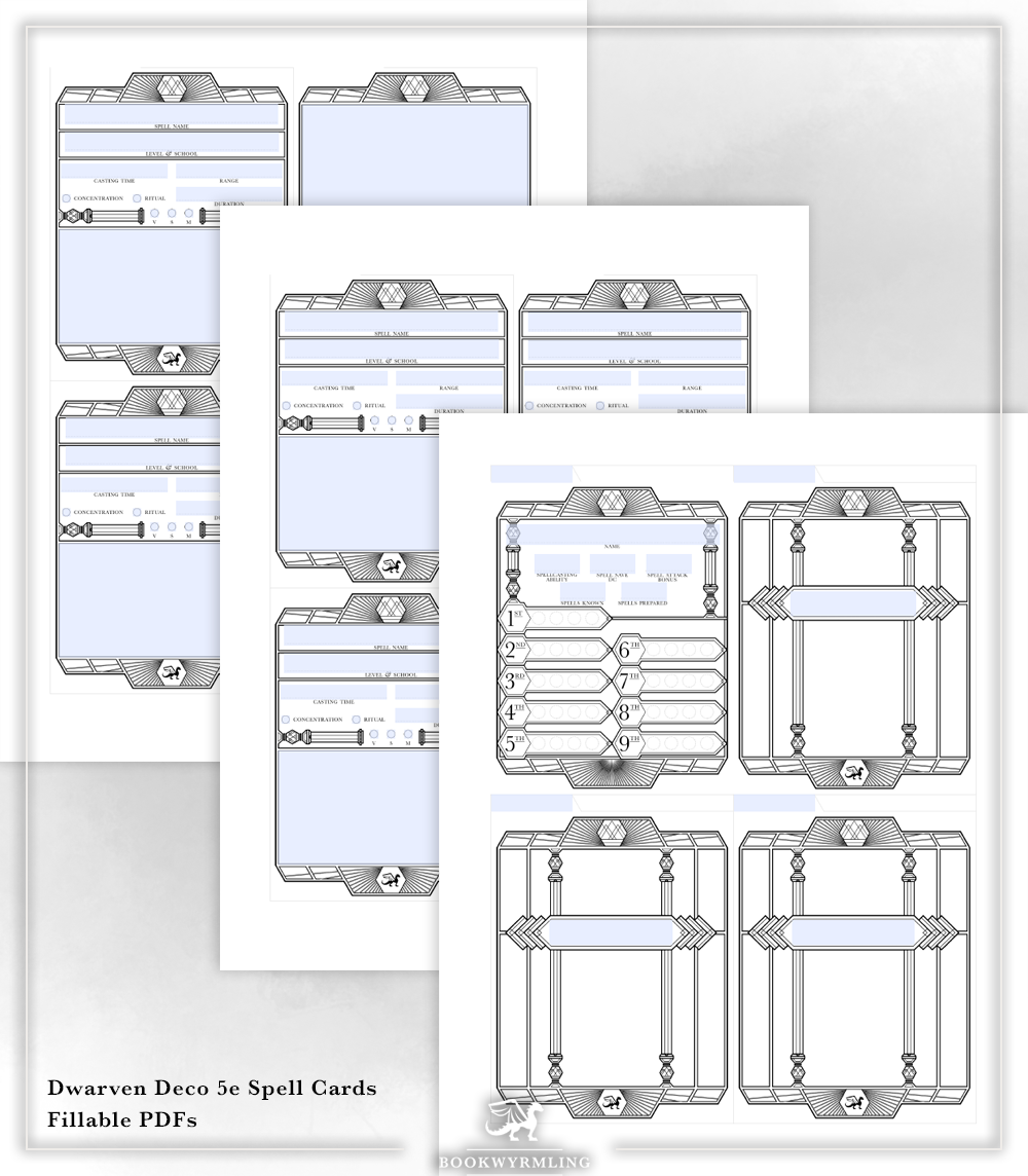 Dwarven Deco - 5e Spell Cards