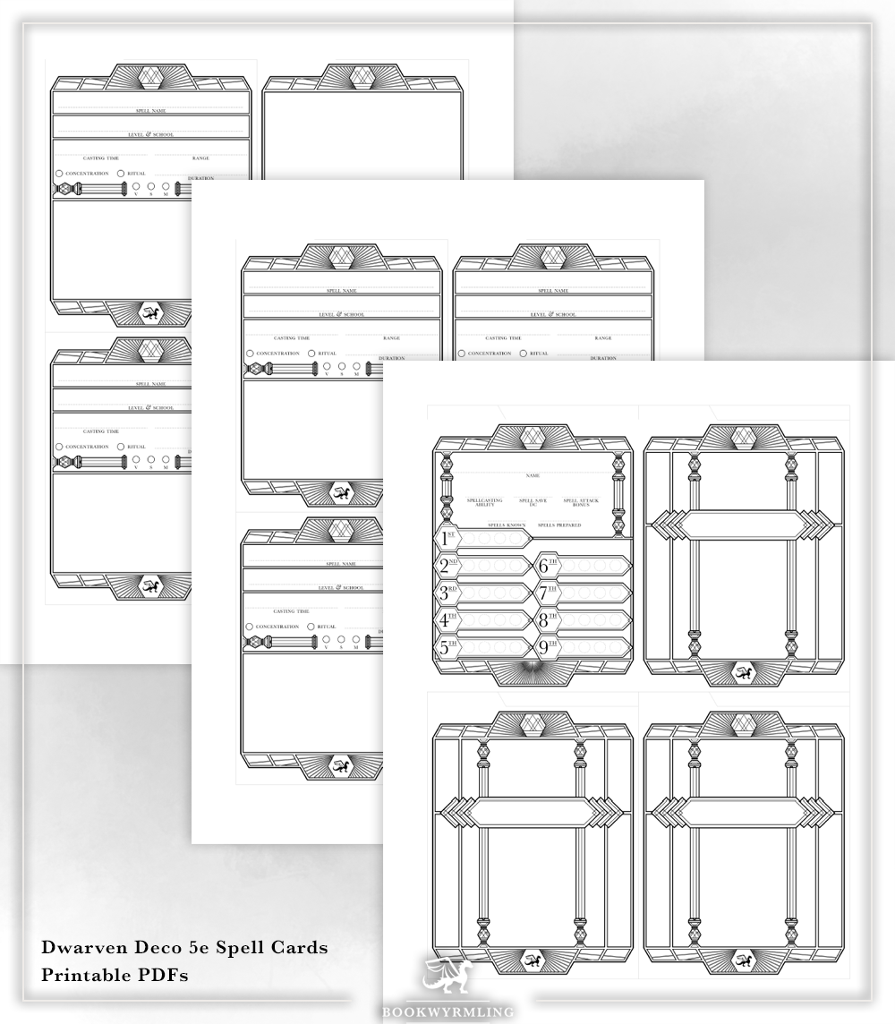 Dwarven Deco - 5e Spell Cards