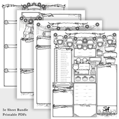 Sun- 5e Character Sheets