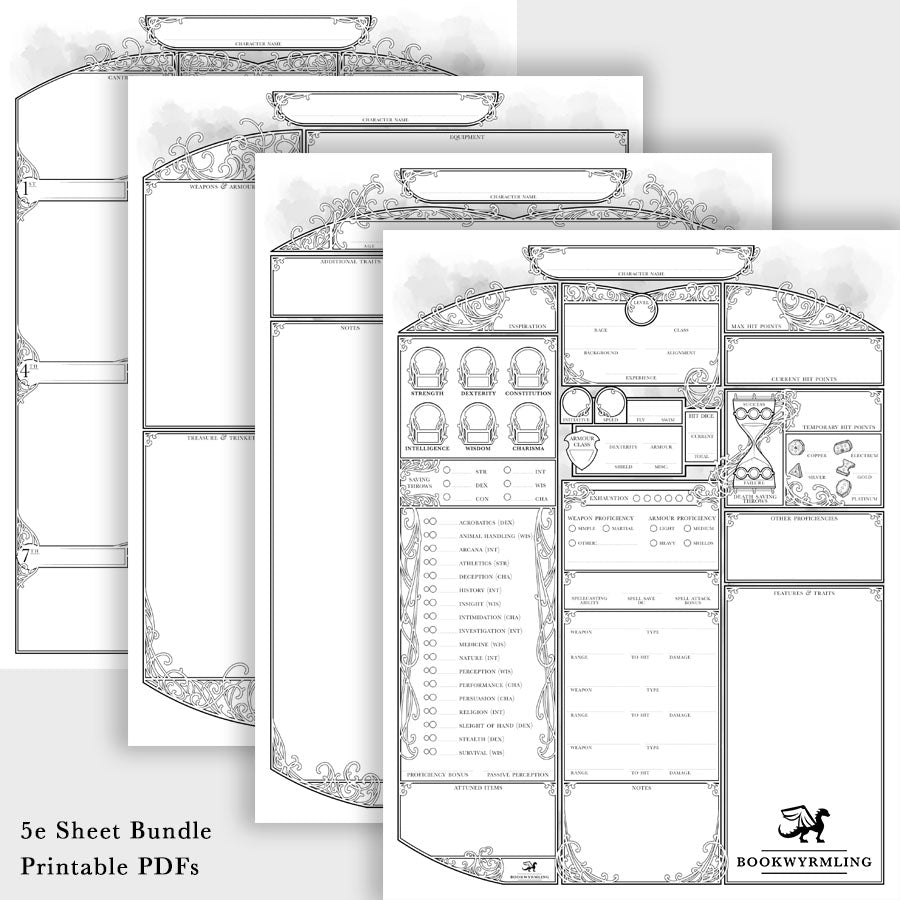 Elven Nouveau - 5e Character Sheets