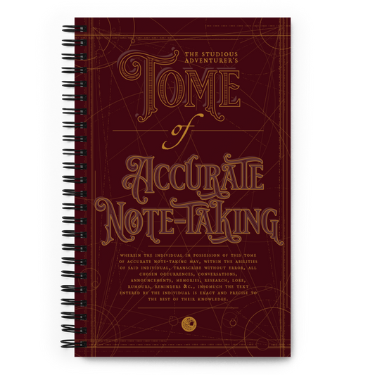 Tome of Accurate Note-Taking - spiral notebook